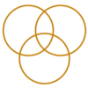 three intertwining circles